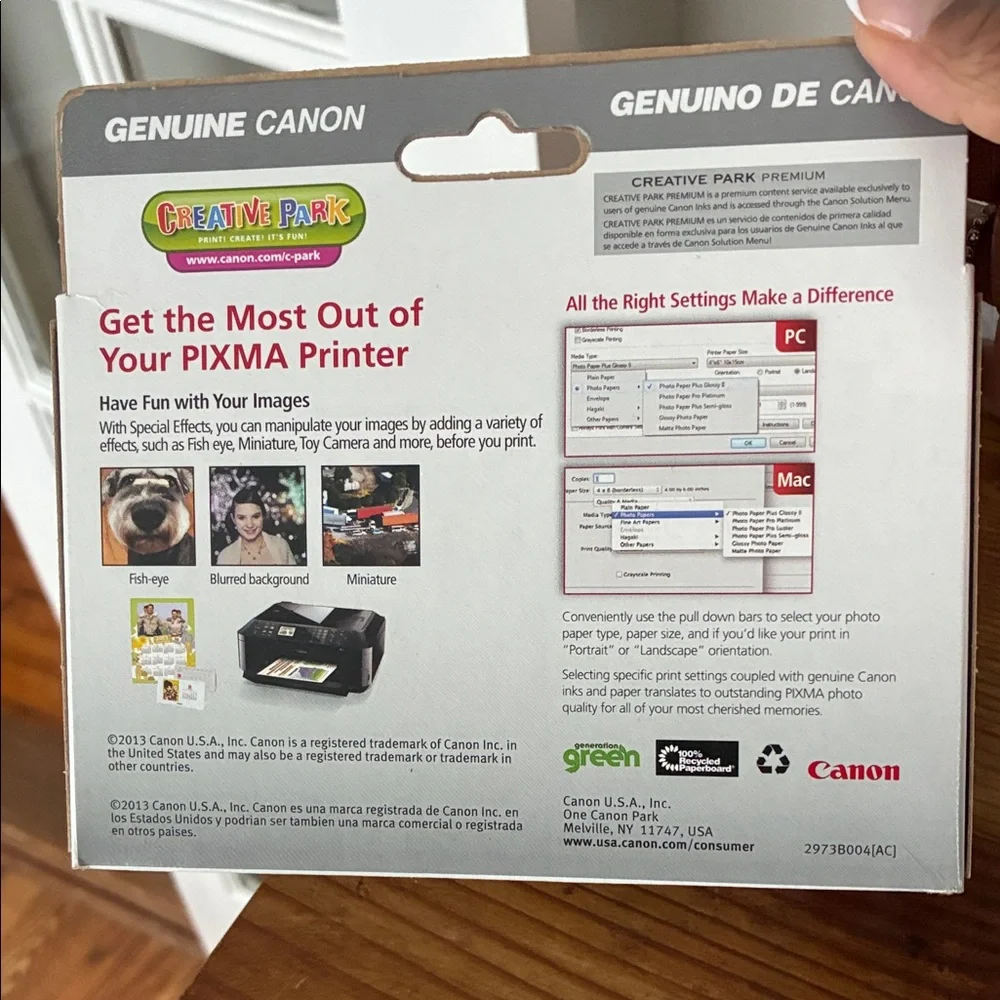 Canon Ink and Photo Paper Combo Pack - Red, White